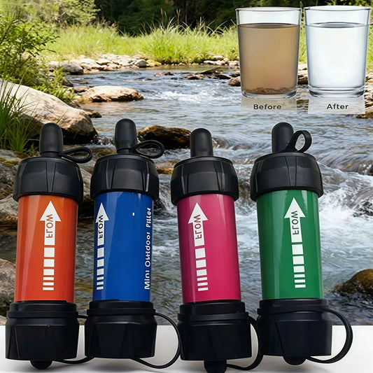 1pcs Camping Essential Water Filter Straw | Lightweight & Multi-Color for Hiking, Fishing & Emergency