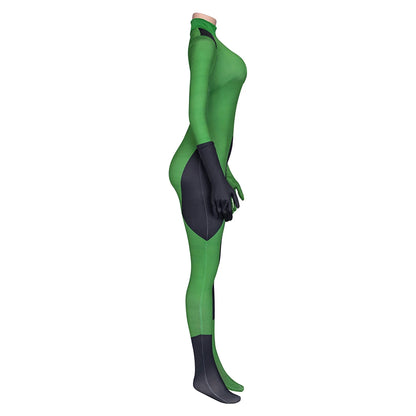 Anime character Shego cosplay costumesexy jumpsuitsuitable for womentight jumpsuitgloves Halloween carnival party costume