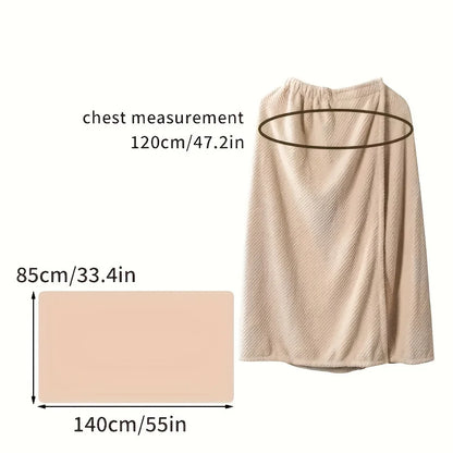 Women's Wearable Bathrobe Towel - 1/2 Pcs Quick Dry Soft Spa Wrap | Easy Care Contemporary Design for Home & Spa