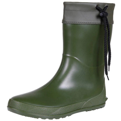 Crestar Women's Mid Calf Rain Boots Outdoor Ultra Lightweight Portable Waterproof Garden Shoes Fashion Non-slip Gardening Boots