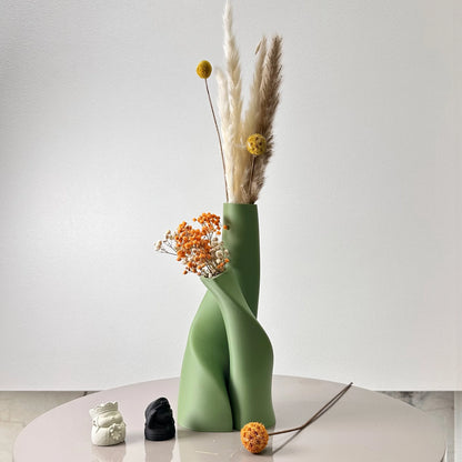 2 Piece Set of Special-Shaped Double Vase, Creative Dried Flower Vase, Multi-Color Optional, Suitable for Living Room, Kitchen,