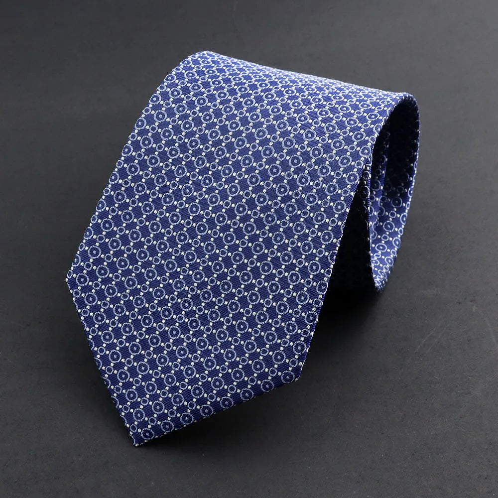 100% Silk Tie 8cm Stripe Slim Necktie Navy Blue Burgundy High Quality For Men Business Meeting Suit Dress Gravatas