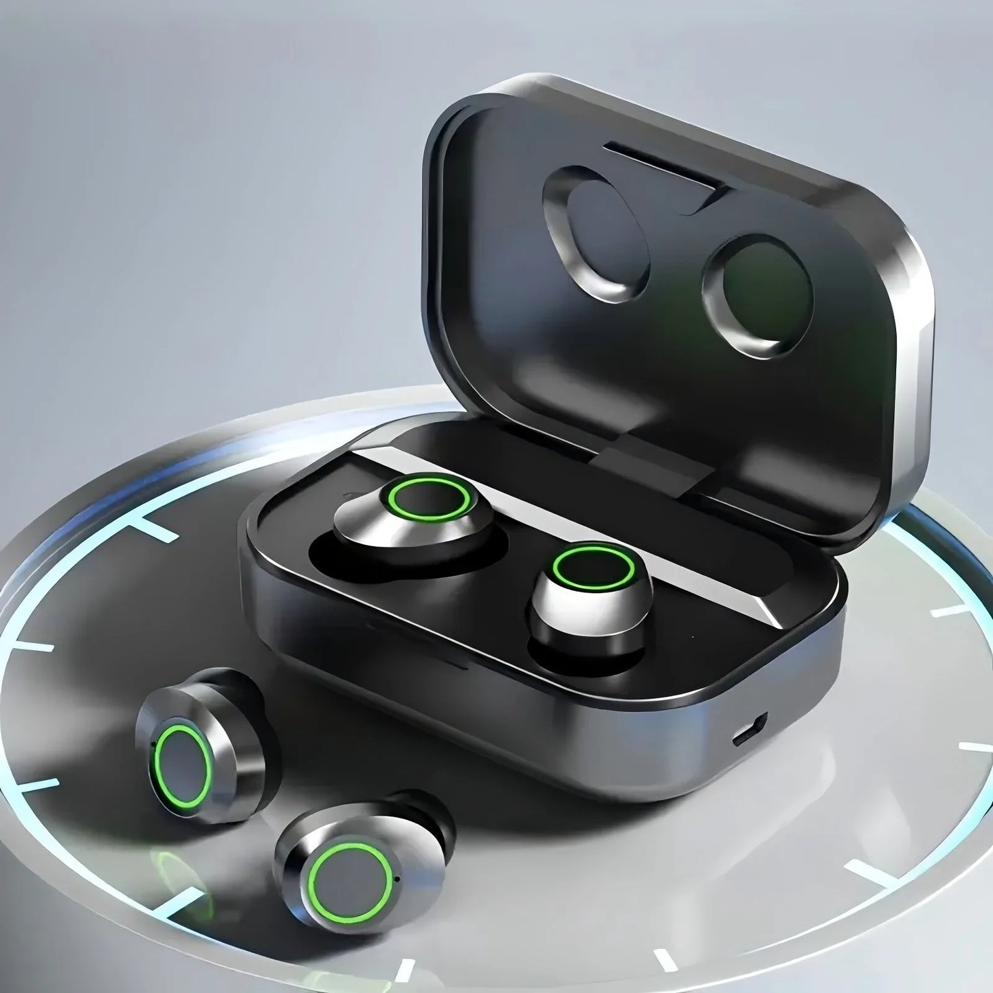 Original YD03 TWS Earphone Flashlight Wireless Headset 9D Noise Reduction 5.2 Bluetooth Headphone LED Display Touch Control Gift