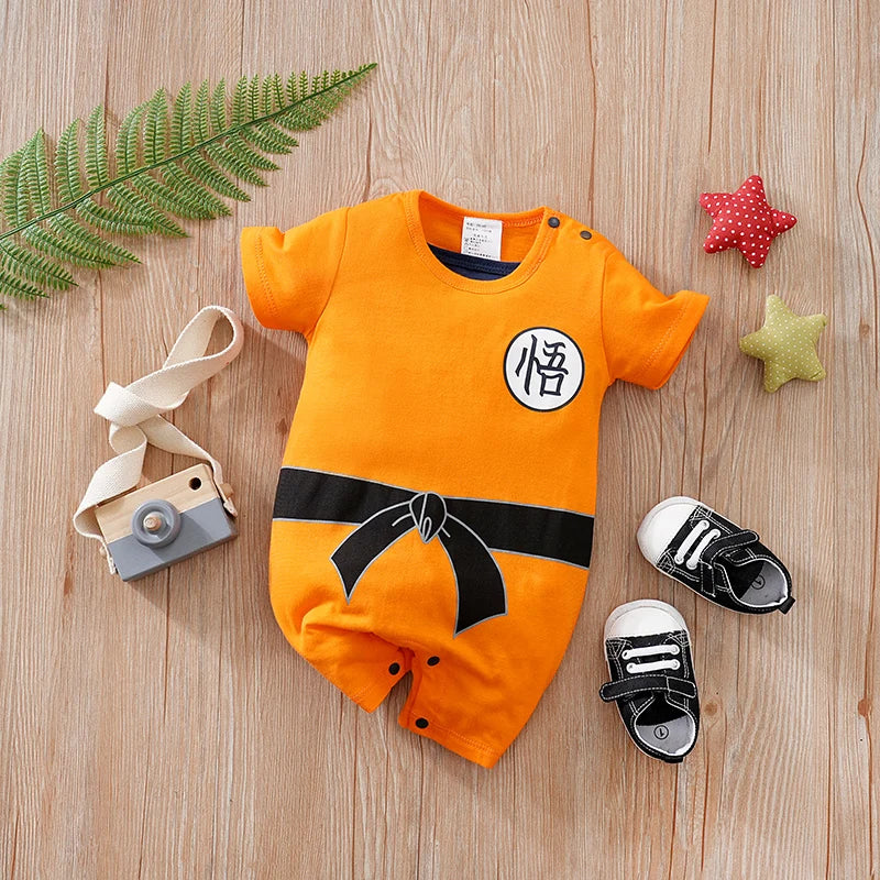Baby Romper 100% Cotton Summer Short Sleeve Anime Cosplay Costume Soft Infant Jumpsuit Newborn Boy Girl One-Piece Bodysuit 0-18M