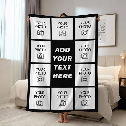 1pc Personalized picture customization shawl blanket, customized gifts for parents, couples, boyfriends, lovers, and friends