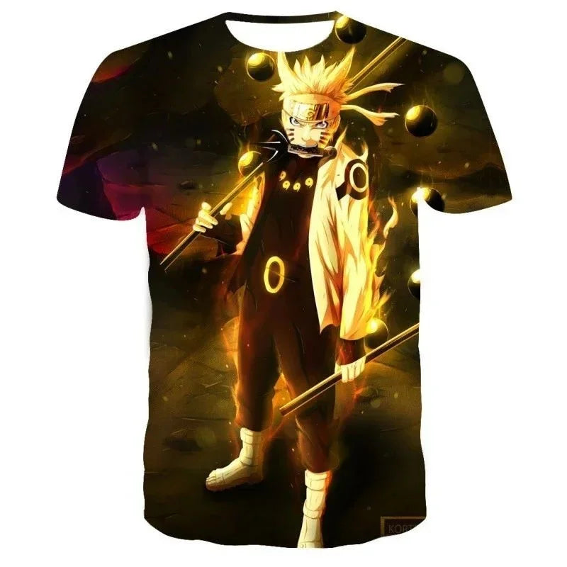 Naruto Cosplay Unisex 3D Printed T-shirt, Children's Street Wear, Harajuku Style T-shirt Top, 2026 Gift Short Sleeved Shirt
