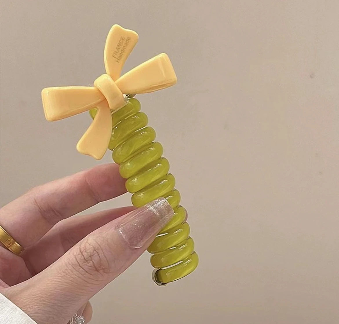 rope adult telephone cable ring Rabbit Cute Hair Ring Large Frosted Adult Hair Tie  head ring Children's telephone hephone Cable