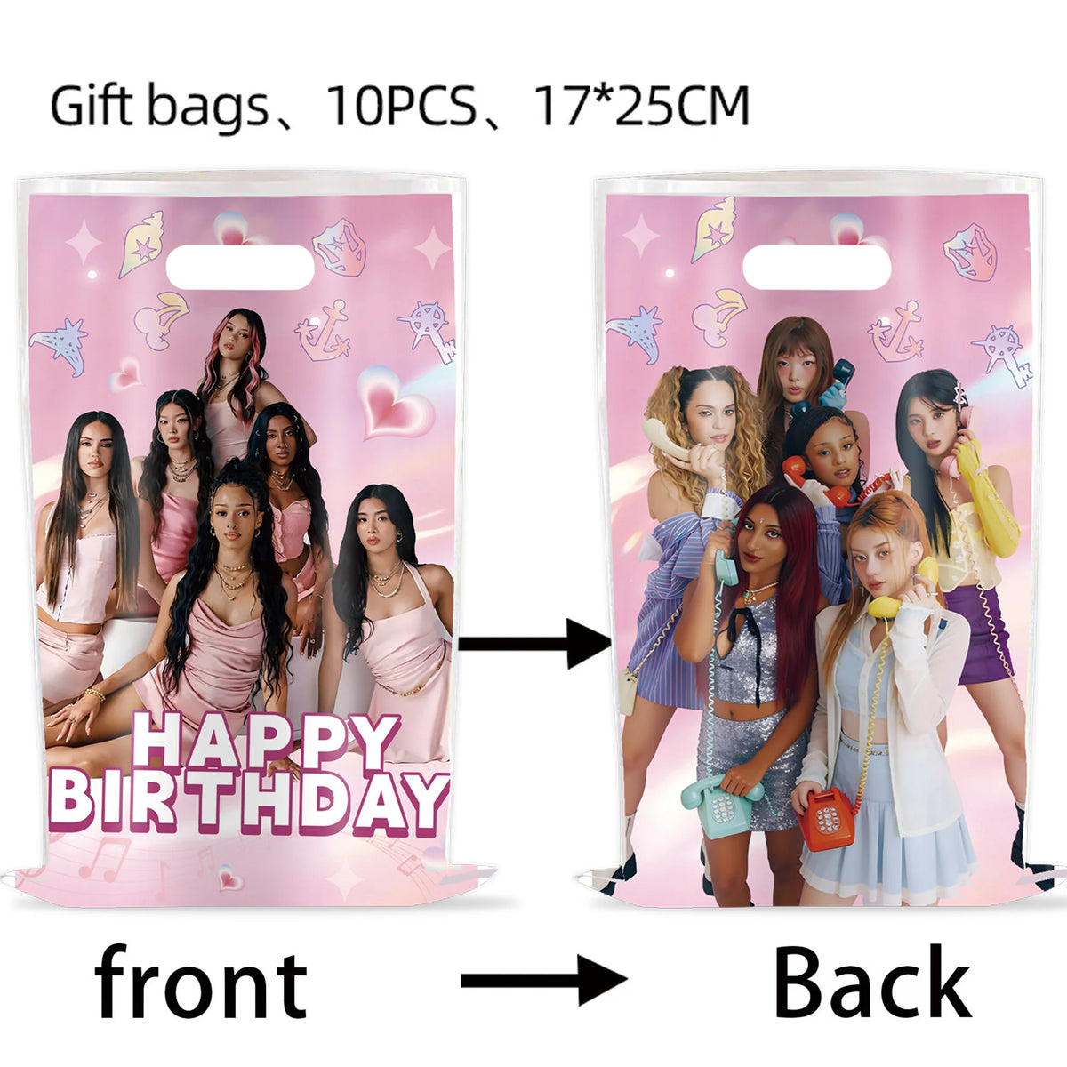 Kpop Katseye Party Decoration Tableware Tablecloth Cup Plate Napkin Sticker Bags Balloons Baby Shower Kpop Party Favors Supplies