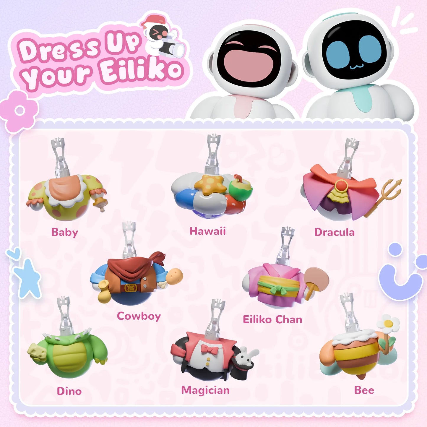 Eiliko Coral Pink - Your Tiny AI Charm Robot That Matches Every Daily Outfit, Fun Electronic Pendant Toys, for Couples and Best Friends.