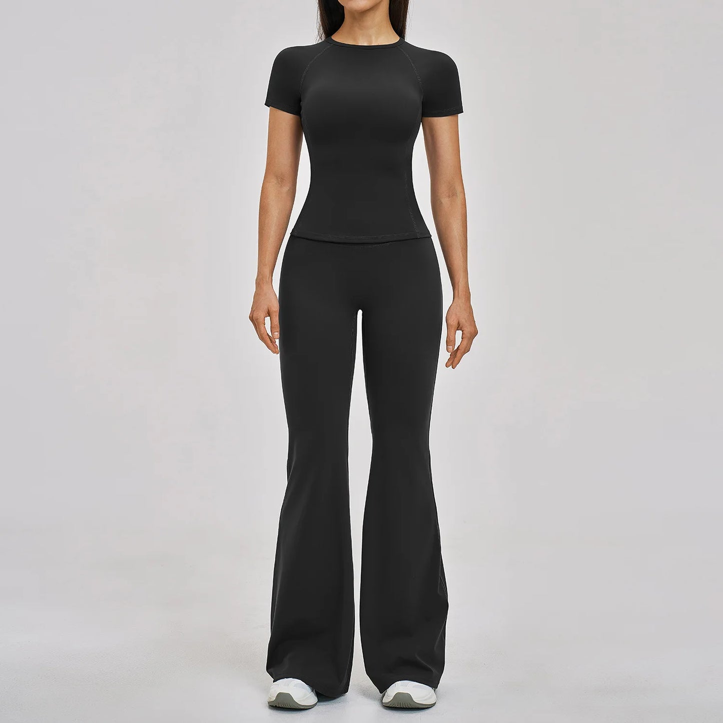 Gym Set 2PCS Yoga Suit Sports Outfit Women Tracksuit Running Workout Clothes Short Sleeves Sport Bra Athletic Wear Yoga Clothing