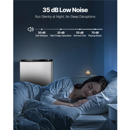 SucceBuy Mini Fridge Single Door Compact Refrigerator Adjustable Temperature Energy Efficient Small Refrigerator for BedroomDorm