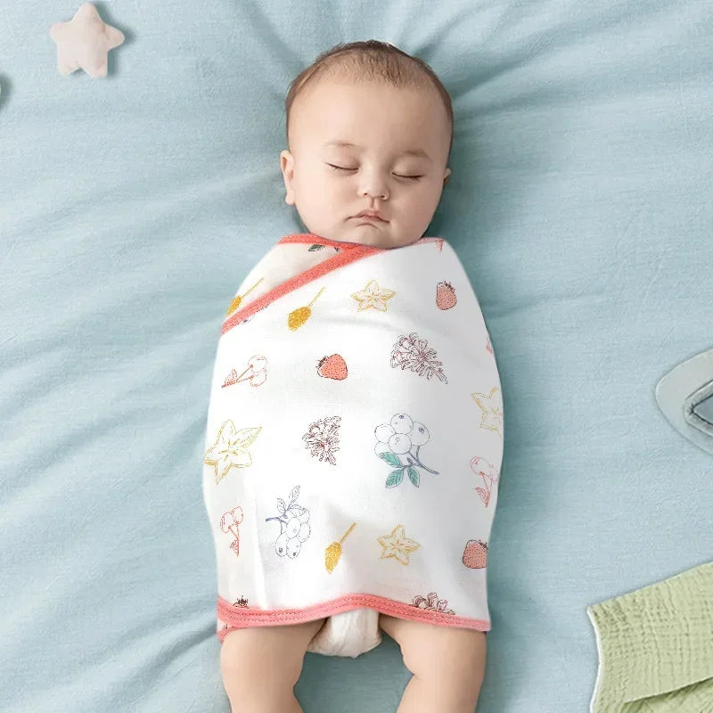 Cotton Baby Swaddle Anti-shock Sleeping Blanket Summer Thin Swaddling Wrap for Newborn Baby Sleeping Bag Bedding Items