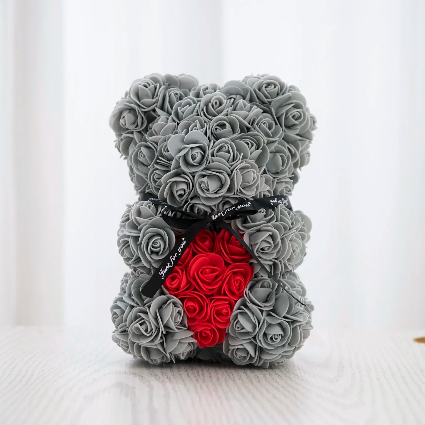 Rose Flower Bear Hand Made Rose Teddy Bear Gifts for Women Valentine's Day Mothers Day Wedding Anniversary