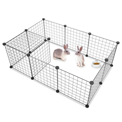 Pet Playpen Small Animal Cage Indoor Portable Metal Wire Yard Fence for Animals Guinea Pigs Rabbits Kennel Crate Fence Tent