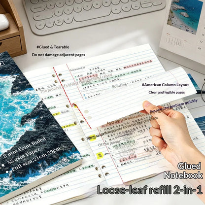 American Style Lined Thick Notebook Aesthetic Journal Back To School for Student College Office Note‑Taking Diary Writing