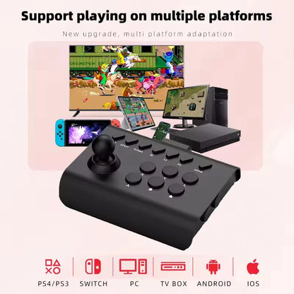 Arcade Gamepad Bluetooth Controller For Switch PS4 PS3 Mobile Android IOS iPhone PC TV Joystick Wireless Gaming Control Game Pad