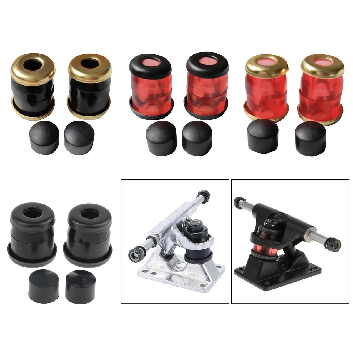 PU Skateboard Truck Bushings Soft Replacement Cylinder Conical Bushing Set for Skate Truck Upgrade