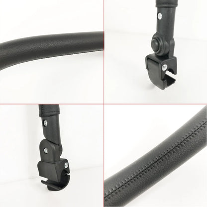 Stroller Armrest For Bugaboo Butterfly 2022~2026 V1/V2 Buggy Bumper Bar With Leather Cover Adjustable Baby Pushchair Accessories