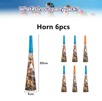 Fortnite Balloons Happy Birthday Banner Shooting Game Party Decoration Alpaca Llama Disposable Tableware Background Cake Topper