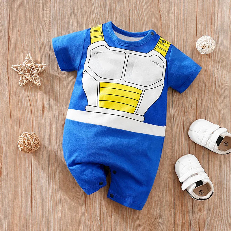Baby Romper 100% Cotton Summer Short Sleeve Anime Cosplay Costume Soft Infant Jumpsuit Newborn Boy Girl One-Piece Bodysuit 0-18M