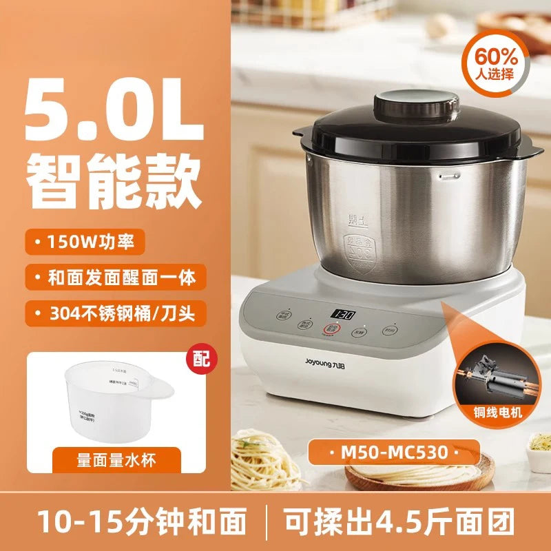 Small Automatic Dough Mixer - Home Chef Machine, 304 Stainless Steel for Kneading, Fermenting & Mixing Dough