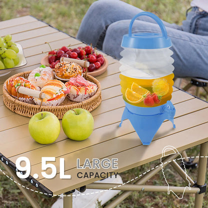 Outdoor Camping with Faucet Kettle Juice Bucket Portable Outdoor Camping Folding Water Bucket Compressed Large Folding Kettle