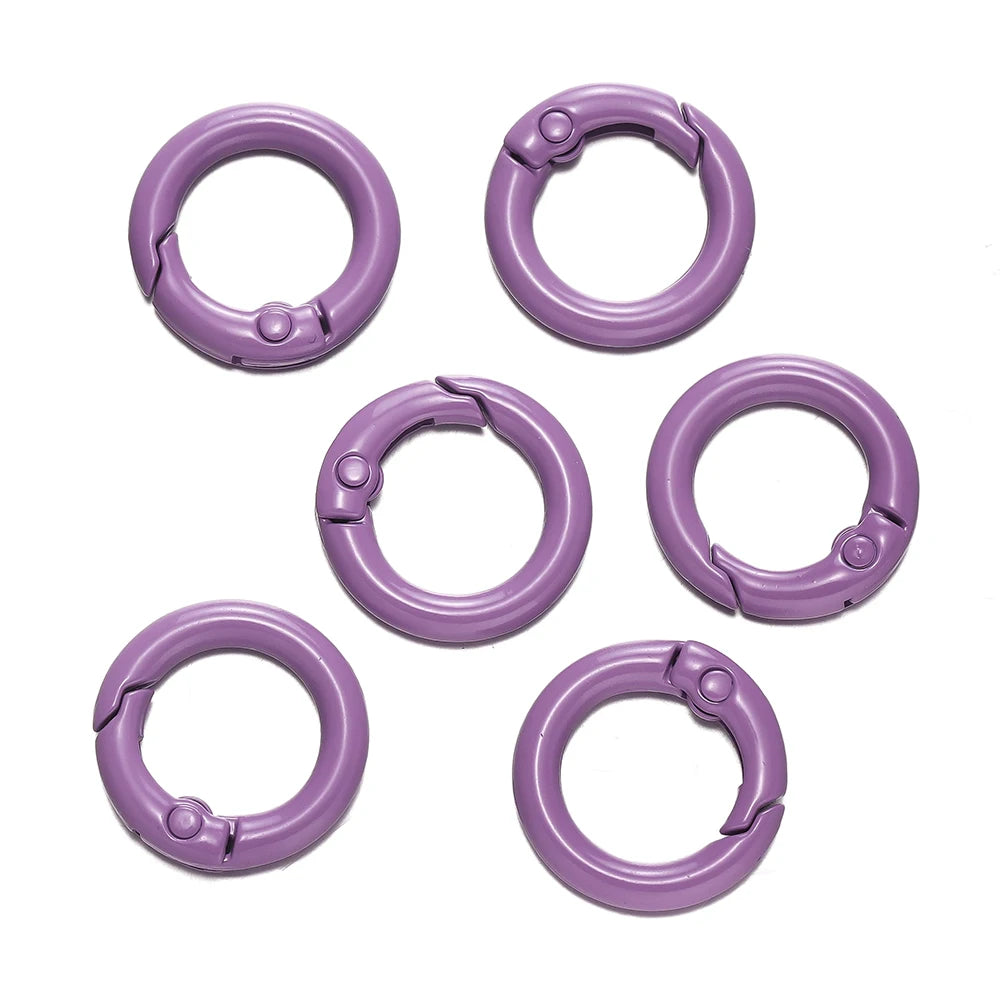 Colorful O-Ring Spring Clasp Clips — Zinc Alloy Carabiner Connectors