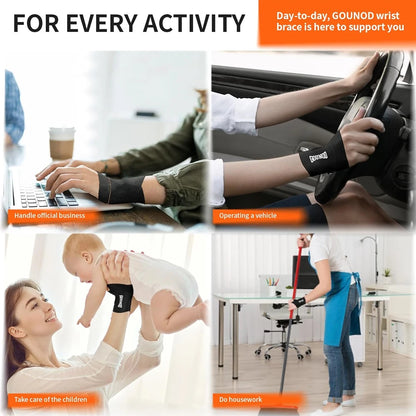 Ultra Thin Wrist Brace - 1PC Adjustable Support for Basketball, Tennis, Yoga - Carpal Tunnel Relief for Men & Women