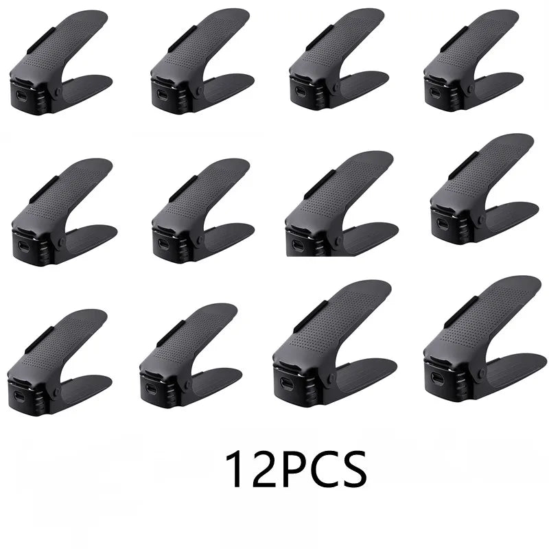 Durable Adjustable Shoe Organizer Footwear Support Slot Space Saving Cabinet Closet Stand Shoes Storage Rack Shoebox