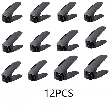 Durable Adjustable Shoe Organizer Footwear Support Slot Space Saving Cabinet Closet Stand Shoes Storage Rack Shoebox