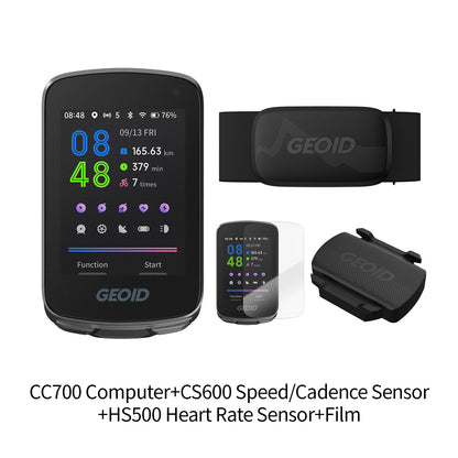 GEOID CC700 Bike Computer Wireless Color Screen ANT+ WIFI Bicycle Speedometer IPX7 Waterproof Route Navigation Cycling Odometer