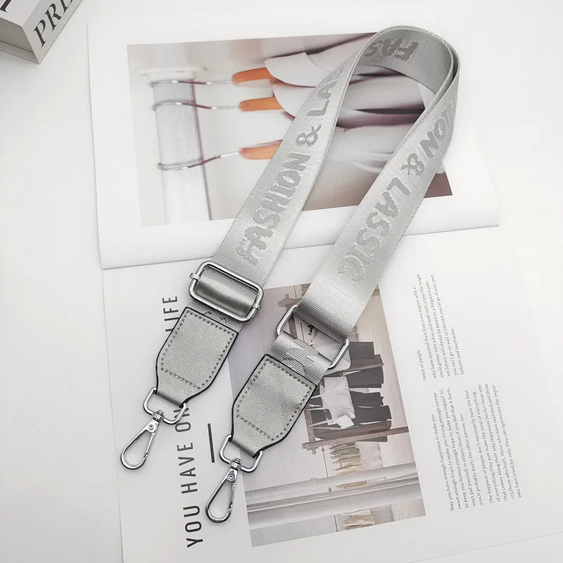 Bag Shoulder Strap Accessories Women's Bag Single Buy Extended Shoulder Crossbody Broadband Versatile Adjustable Silver Strap