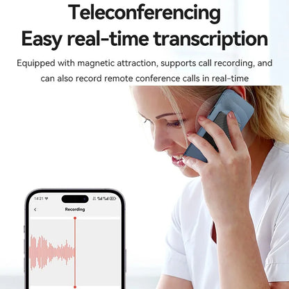 AI Voice Recorder with Display Screen 8-256GB Intelligent Note Voice Recorder Smart Transcription Summarization and Translation