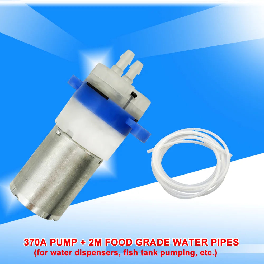 12V Micro DC Water Pump Food Grade Water Dispenser 370 Mini Pump 0.7-1.2L/min Low Noise Long Life Self-priming Pump Customized