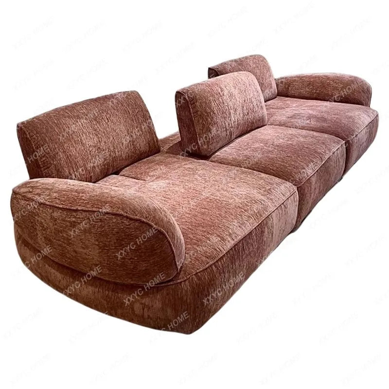 LXSnail sofa Cheney fabric  minimalist straight row size apartment backrest sofa