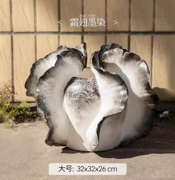 Art Ceramic Vase Desktop Ornament Flower Arrangement Artistic Flower Vessels Hydroponic Vases Decorative Vase Dried Flower Vases