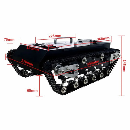 30kg Load RC Tank Chassis Metal Track 12V DC Motor Shock Absorption Tank for STM32 Robot Kit to FS Handle Programmable Robot Car