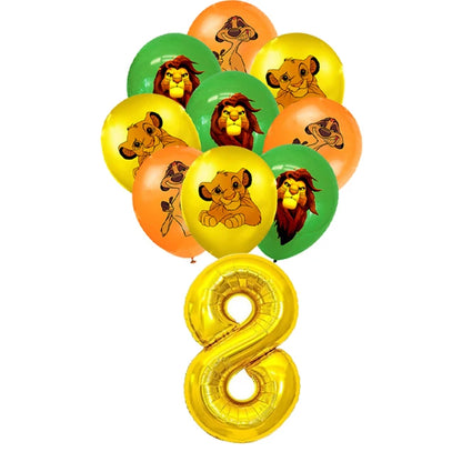 Lions Thme Boy Birthday Party Decorative Supplies Paper Cup Plates Napkin Caketopper Balloon For  Baby Shower Parties Decoration