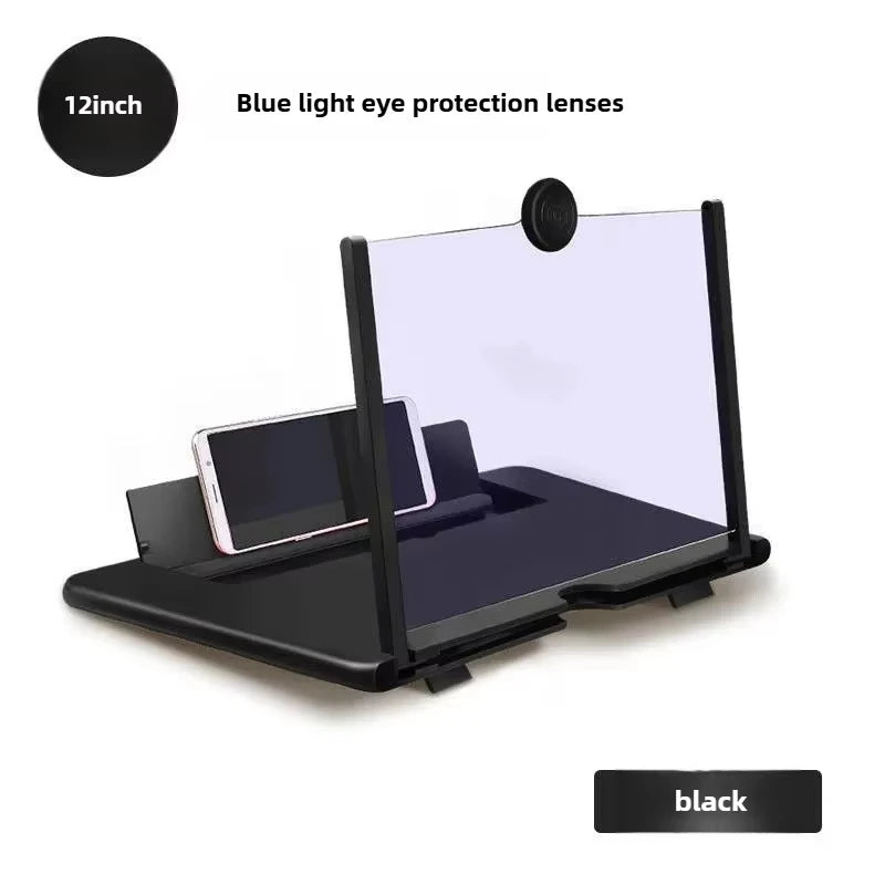 Phone Screen Magnifier 3D HD Tabletop Enlarger Cell Phone Magnifier for Seniors Video Watching Movie Night Home Travel Break