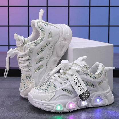 LED Baby Luminous Shoes LED Light Up Shoes For Girls Toddler Walking Shoes Girls Kids Children Baby Casual Sneaker for Boy Kid