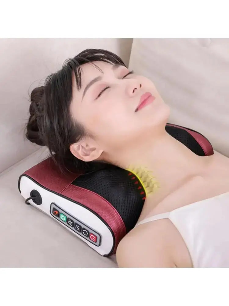 Multifunctional Neck Shoulder Massager, Kneading Massage with Hot Compress for Home Use