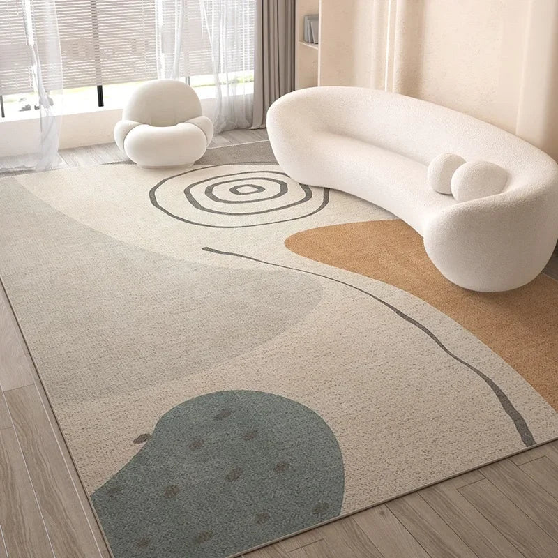 VIKAMA Simple And Light Luxury Living Room Carpet, Bedroom Anti-Slip And Anti-Stain Sofa, Coffee Table Carpet, Home Decoration
