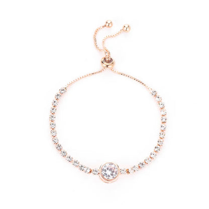 Luxury Color Cubic Zirconia Gold Color Tennis Bracelets For Women Girls 2022 New Trend Chain Bracelets Jewelry Party Gifts