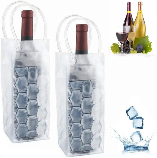 Ice Wine Bag Holder Champagne Beer Cooler Wine Glass Holder Whisky Can Drink Cooler Gel Cooling Chiller Bar Accessories