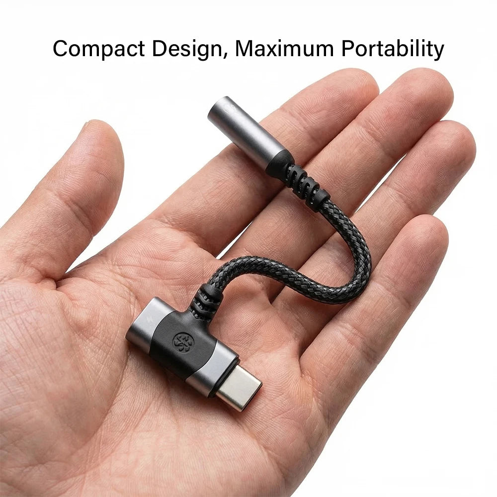 USB C to 3.5mm Audio Adapter with DAC for Gaming Headset Samsung S26 S25 iPhone 17 AUX Cable Converter Plug Kit