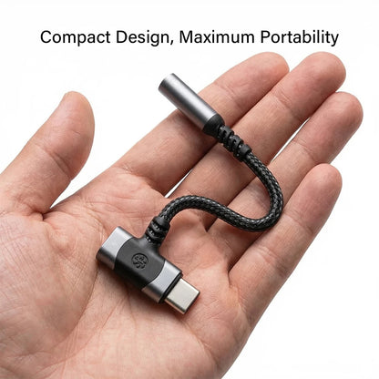 USB C to 3.5mm Audio Adapter with DAC for Gaming Headset Samsung S26 S25 iPhone 17 AUX Cable Converter Plug Kit