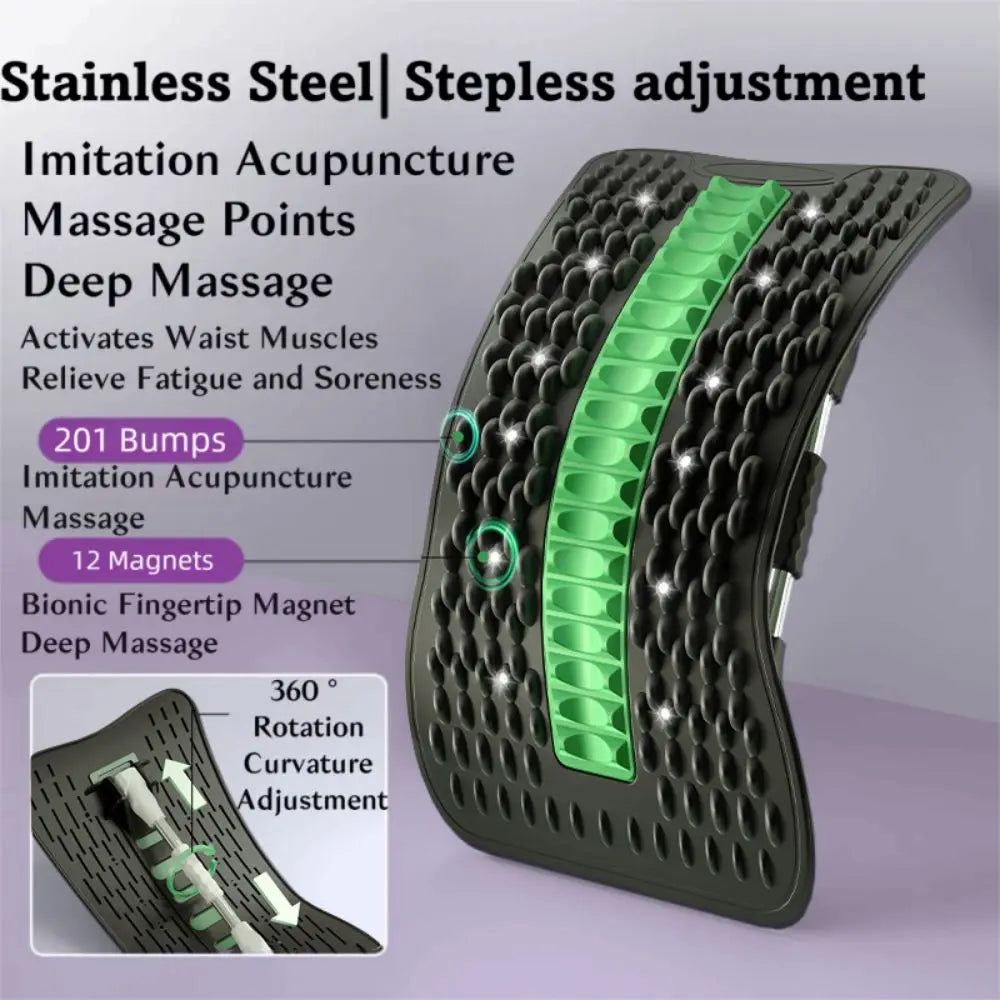 12 Magnets Lumbar Vertebrae Relaxer Humpback Correction Traction Back Massager Shaping Stretching Back Stretcher Waist Support