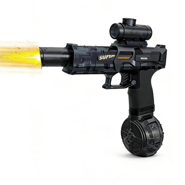 Automatic continuous shooting electric water gun, outdoor beach toys, long-distance water gun with lights, swimming toys