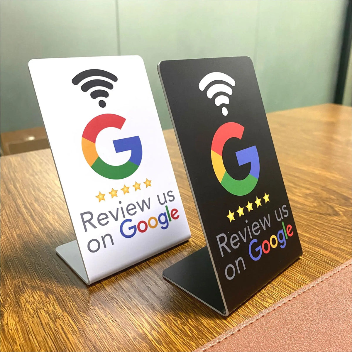Tap The NFC Stand, Google NFC Review Card, Restaurant Bend Card, NFC Positive Review Card, Stand Desktop Review Card