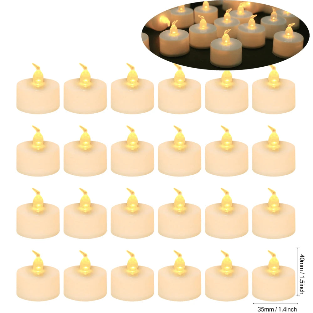 24/48 Pack Heart Shaped LED Tea Lights Candles with Artificial Rose Petals Romantic Night Decorations  for Wedding Anniversary